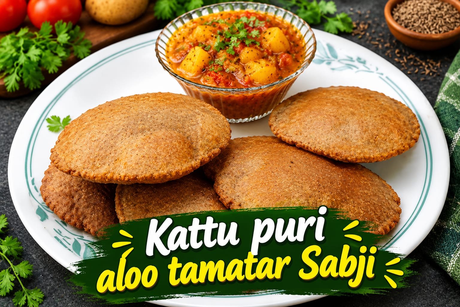 कुट्टू की पूरी की तस्वीर